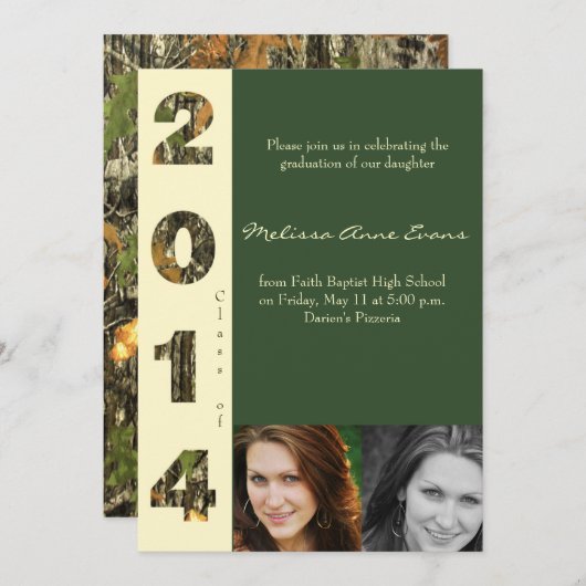 Camoklasse 2014 Afstuderen Uitnodiging (Voorkant / Achterkant)