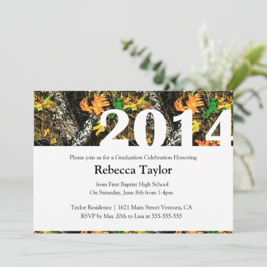 Camoklasse 2014 Afstuderen Uitnodiging (Staand voorkant)