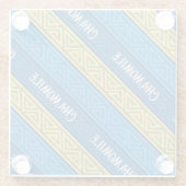 Camomile Tea Vibrant Yellow & Blue Celtic Stripes Glazen Onderzetter (Achterkant)