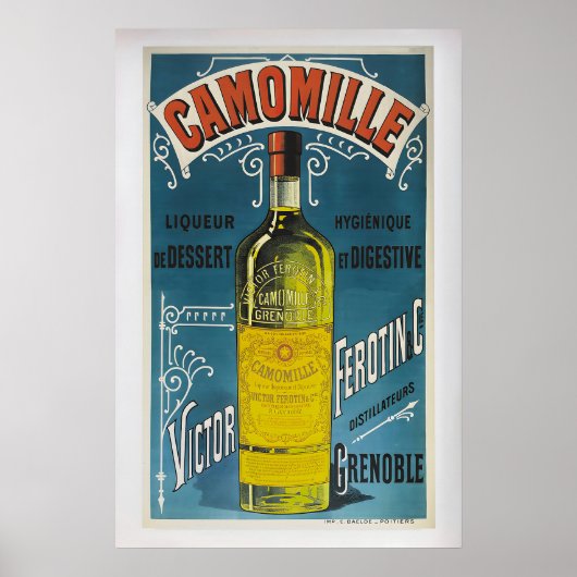Camomille Liqueur de Dessert Victor Ferotin & Cie Poster (Voorkant)