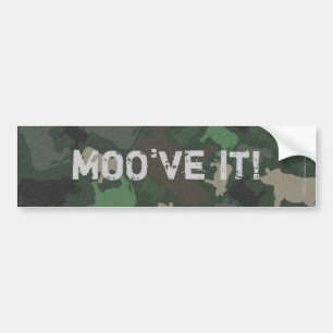 CaMOOflage Koe Collage in Groen Bumpersticker