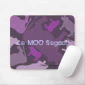 CaMOOflage Koe Collage in Paarse Muismat (Met muis)