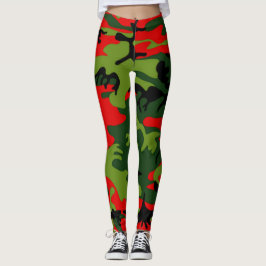 Camorode en groene smog leggings