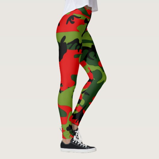 Camorode en groene smog leggings (Rechts)