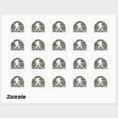 Camosquatch Grappige Bigfoot Vierkante Sticker (Vel)