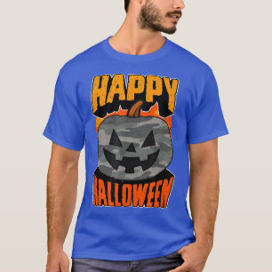 Camoue Camo Happy Halloween Party Jack O Lantern P T-shirt