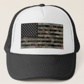 Camouflaed American Flag Trucker Pet (Voorkant)