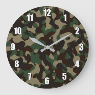 Camouflaed Wall Clock Grote Klok