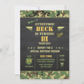 Camouflag verjaardaguitnodiging kaart (Voorkant)