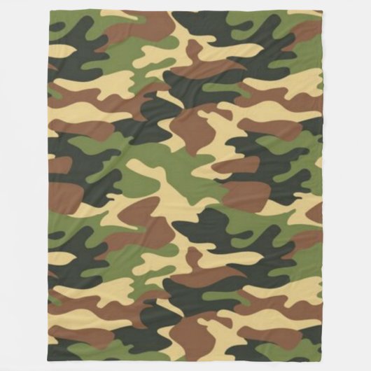Camouflage 1 60x80 fleece deken (Voorkant)