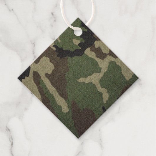 Camouflage 1 bedankjes labels (Voorkant)