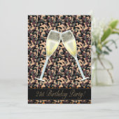 Camouflage 21ste verjaardag uitnodiging (Staand voorkant)