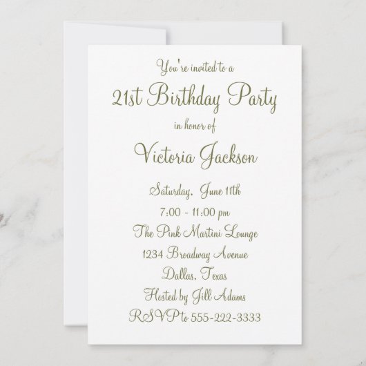 Camouflage 21ste verjaardag uitnodiging (Achterkant)