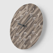 Camouflage 24 uur militaire stijltijdklok grote klok (Hoek)