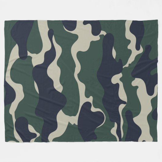 Camouflage 6 60x80 fleece deken (Voorkant (Horizontaal))