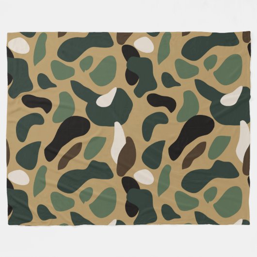 Camouflage 7 60x80 Fleece Deken (Voorkant (Horizontaal))