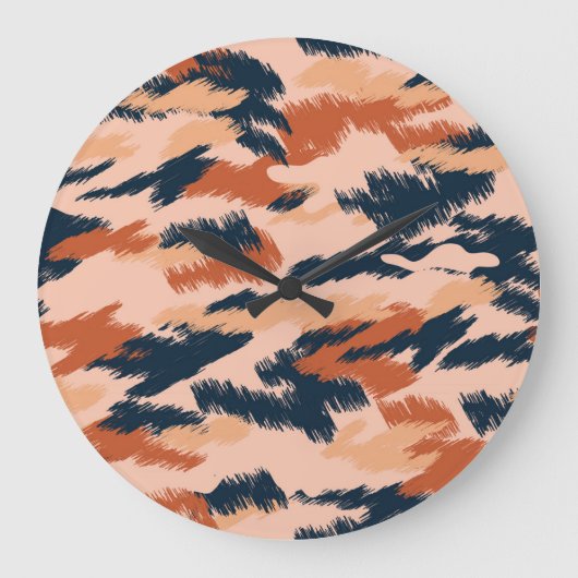 Camouflage Abstract: naadloos behang. Grote Klok (Voorkant)