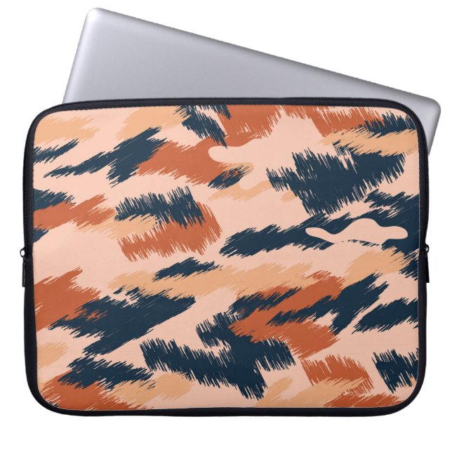 Camouflage Abstract:  naadloos behang. Laptop Sleeve (Voorkant)