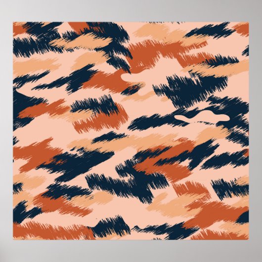 Camouflage Abstract: naadloos behang. Poster (Voorkant)