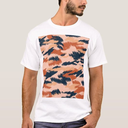 Camouflage Abstract:  naadloos behang. T-shirt (Voorkant)