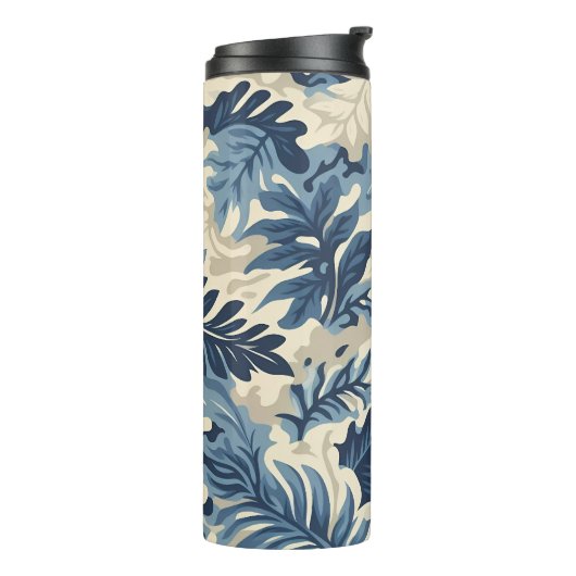 Camouflage Abstracte bladeren Thermosbeker (Gedraaid links)