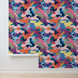 Camouflage Abstracte kleuren Behang