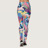 Camouflage Abstracte kleuren Leggings (Achterkant)