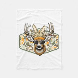 Camouflage achterstevoren pet hertenbok paashaas j fleece deken