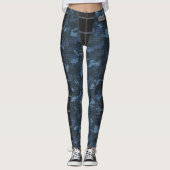 Camouflage Actie Blauw Cosplay Kostuum Leggings (Voorkant)