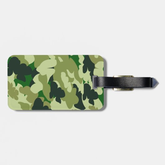 camouflage-afdrukpatroon bagagelabel (Achterkant horizontaal)