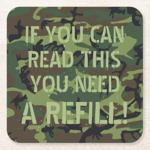Camouflage Als je dit kan lezen heb je een bijvull Kartonnen Onderzetters