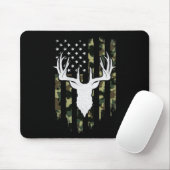 Camouflage American Flag Deer Hunting Muismat (Met muis)