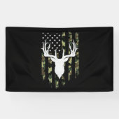 Camouflage American Flag Deer Hunting Spandoek (Horizontaal)