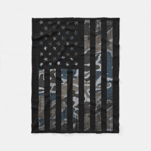 Camouflage Amerikaanse vlag Camo Militaire 4 juli Fleece Deken