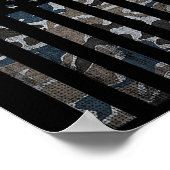 Camouflage Amerikaanse Vlag Camo Militaire 4e Juli Poster (Hoek)