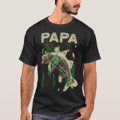 Camouflage Amerikaanse vlag Snook Vist Papa Snook T-shirt (Voorkant)