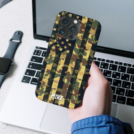 Camouflage Amerikaanse vlag, USA, Patriottisch, Gr Case-Mate iPhone Case