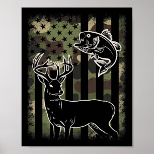 Camouflage Amerikaanse vlag Vist jager De Poster