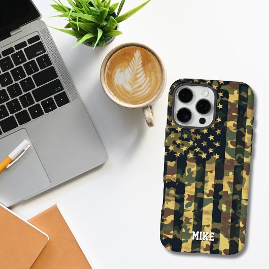 Camouflage Amerikaanse Vlag,VS,Patriottisch,Groen, Case-Mate iPhone Case