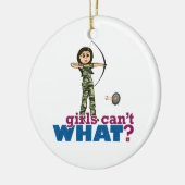 Camouflage Archery Girl - Light Keramisch Ornament (Links)