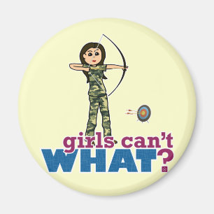 Camouflage Archery Girl - Light Magneet