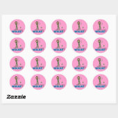 Camouflage Archery Girl - Light Ronde Sticker (Vel)
