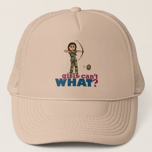 Camouflage Archery Girl - Light Trucker Pet (Voorkant)