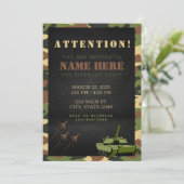 Camouflage Army Green Brown Verjaardag Kaart (Staand voorkant)