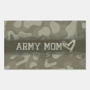 Camouflage Army Mam Hart van Liefde Rechthoekige Sticker