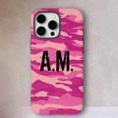 Camouflage Army Monogram Roze Case-Mate iPhone Case
