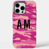 Camouflage Army Monogram Roze Case-Mate iPhone Case (Achterkant)