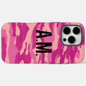 Camouflage Army Monogram Roze Case-Mate iPhone Case (Achterkant (horizontaal))