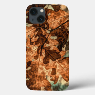 camouflage Autumn Leaves Oranje Herfst Foliage iPhone 13 Hoesje