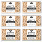 🧔‍♂️ Camouflage baardolie etiketten met ingrediën Sticker (Voorkant)